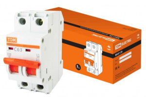 Авт. выкл.2Р 63А х-ка С ВА47-29 4,5кА TDM (ЕС)арт. SQ0206-0099